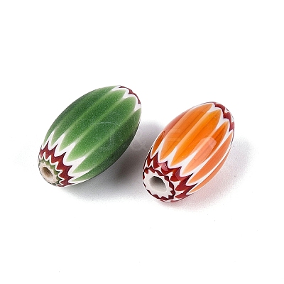 Handmade Millefiori Glass Barrel Beads LA-N002-09-1
