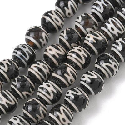 Tibetan Style dZi Beads Strands GG-CBA3DA1-03-1