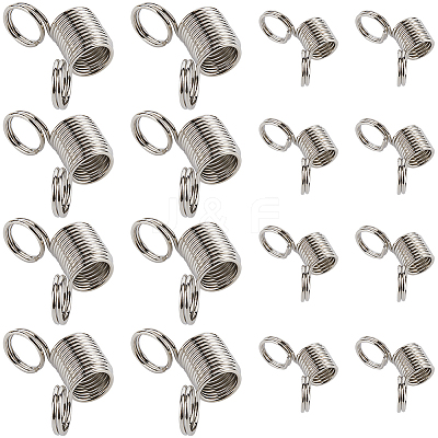 60Pcs 2 Styles Stainless Steel Spring Bead Clamps for Beading Jewelry Making FIND-SC0009-62-1