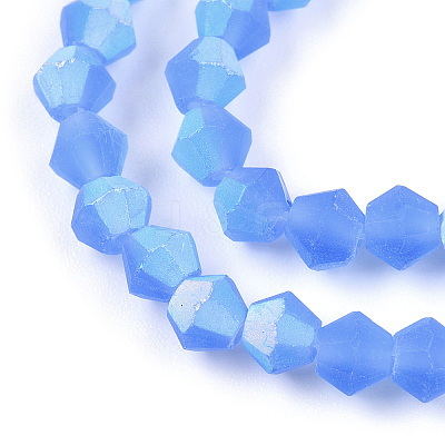 Imitate Austrian Crystal Bicone Frosted Glass Beads Strands LS-EGLA-A039-T3mm-MB07-1