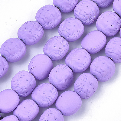 Spray Painted Non-magnetic Synthetic Hematite Beads Strands G-T116-29-09-1