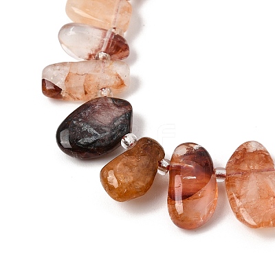 Natural Hematoid Quartz Ferruginous Quartz Beads Strands GG-CBADF20-A04-1