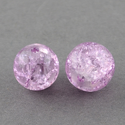 Spray Painted Crackle Glass Beads Strands CCG-Q002-10mm-04-1