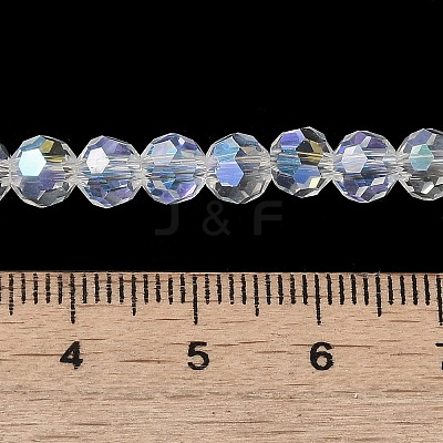 Electroplate Transparent Glass Beads Strands LS-EGLA-A035-T6mm-L19-1