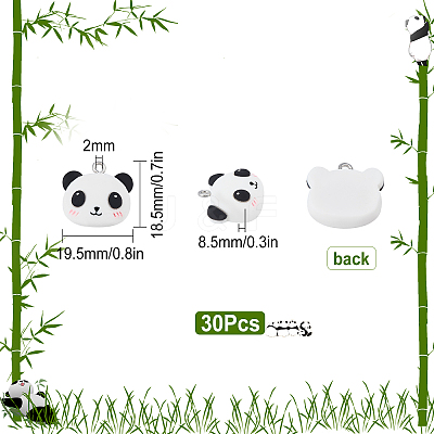 30Pcs Resin Pendants RESI-SC0002-33-1