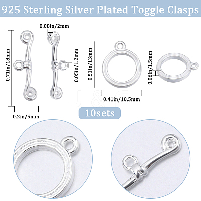 10Pcs Eco-friendly Brass Toggle Clasps KK-BBC0009-93-1
