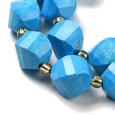 Dyed Natural Howlite Beads Strands G-G023-B01-01A-1