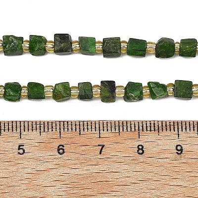 Natural Green Diopside Beads Strands G-P617-A01-01-1