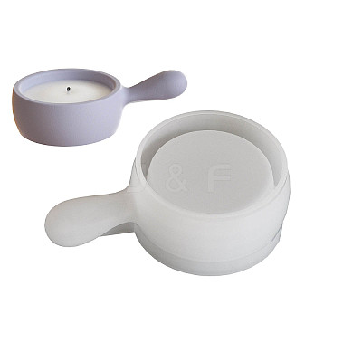 Flat Round with Handle DIY Silicone Candlesticks Molds SIMO-G010-02A-1