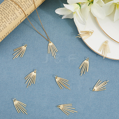 10Pcs Brass Pendants KK-BBC0020-12-1