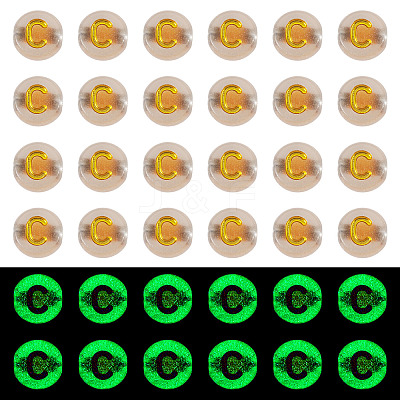50G Luminous Transparent Acrylic Beads OACR-TAD0001-01C-1