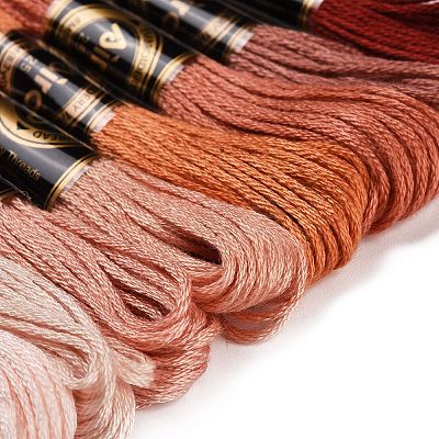 8 Skeins 8 Colors 6-Ply Polyester Embroidery Floss OCOR-M009-01A-03-1