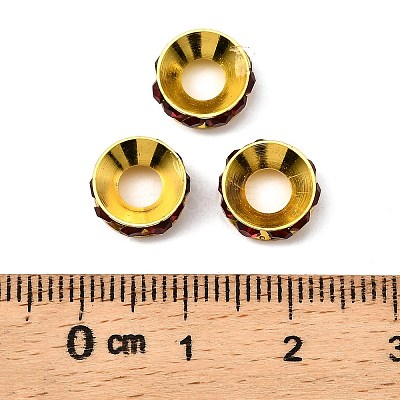 Brass Rhinestone Spacer Beads LS-RB-A020-9mm-22G-1
