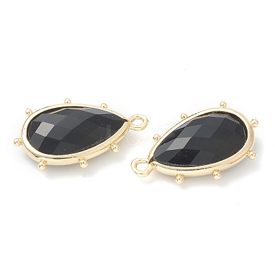 Natural Obsidian Pendants X-G-B009-02G-I-1