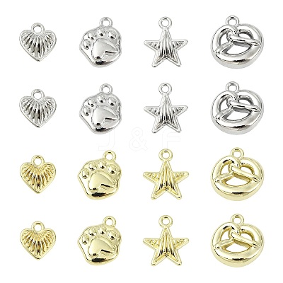 32Pcs 8 Styles Alloy Pendants FIND-CJ0004-20-1