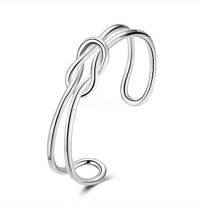 Fashion Brass Cuff Bangles for Women BJEW-BB01512-1