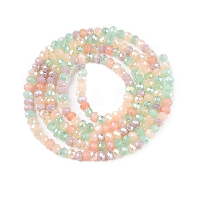 Electroplate Glass Beads Strands GLAA-T023-A16-03-1