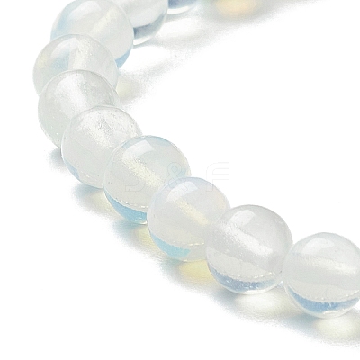 Opalite Beaded Stretch Bracelets BJEW-D446-B-07-1