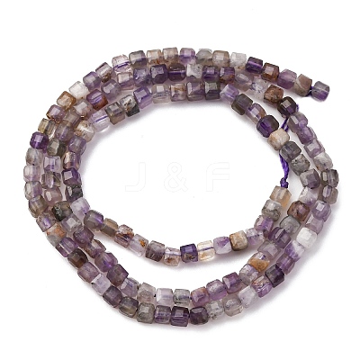 Faceted Natural Amethyst Beads Strands LS-G-RM250101-E21-01-1