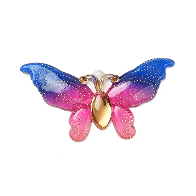 Gradient Color Resin Pendants RESI-Q012-03I-1