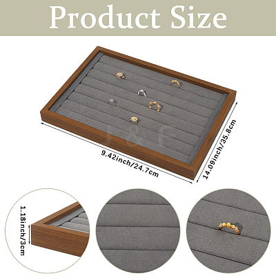Rectangle Velvet Covered with Ring Display Trays ODIS-WH20015-05-1