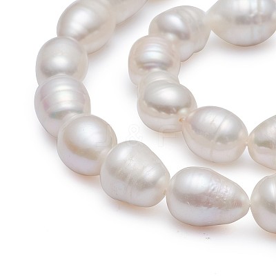Natural Cultured Freshwater Pearl Beads Strands Rice A23TR011-1