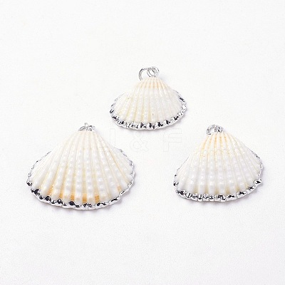 Electroplate Shell Pendants BSHE-L036-05-1