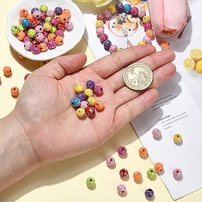 Plating Acrylic Beads PACR-YW0001-19-1