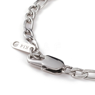 Tarnish Resistant Women' s 304 Stainless Steel Figaro Chains BJEW-JB05841-01-1