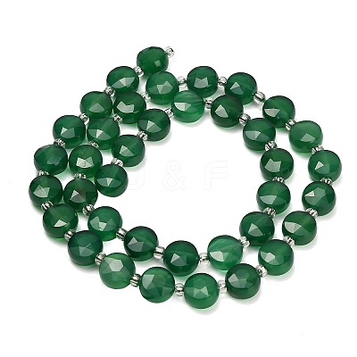 Natural Green Chalcedony Beads Strands GG-NH0004-B01-1