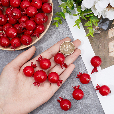 Mini Foam Imitation Pomegranate LS-DJEW-WH0038-31-1