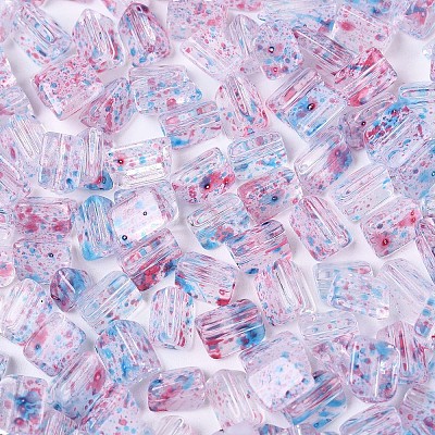 Transparent Spray Painted Glass Seed Beads SEED-L011-10A-19-1