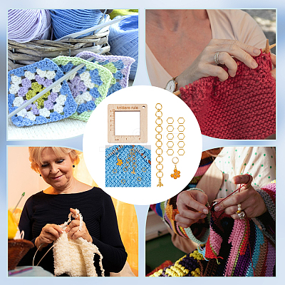 Alloy and  Wooden Sweater Knitting tool AJEW-WH0472-20H-1