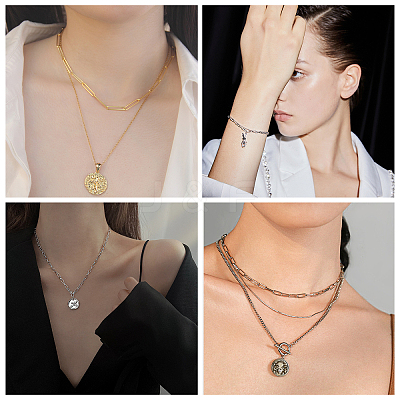 DIY Paperclip Chain Jewelry Making Kits DIY-SC0014-49G-1