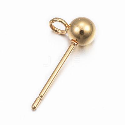 304 Stainless Steel Stud Earring Findings STAS-G137-17G-1