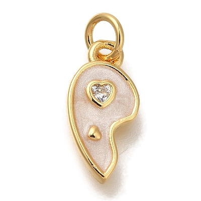 Rack Plating Brass Micro Pave Cubic Zirconia Pendants KK-I720-71G-01A-1