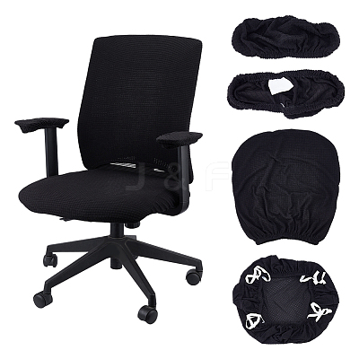 Polyester Chair Pad & Back & Handrail Cover Sets AJEW-WH0077-049A-1