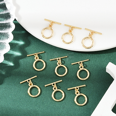 15 Sets Brass Toggle Clasps KK-BBC0021-12-1