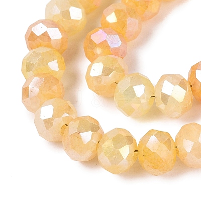 Dyed Crackle Imitation Jade Glass Beads Strands EGLA-Q131-02C-07-1