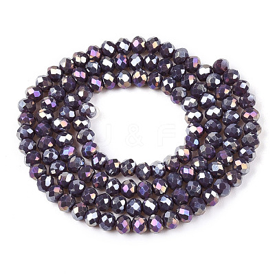 Electroplate Glass Beads Strands EGLA-A044-P3mm-B11-1