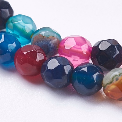 Natural Agate Beads Strands G-P365-03-4mm-1