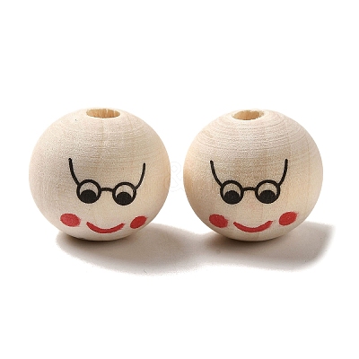 Wood European Beads WOOD-C006-04B-1