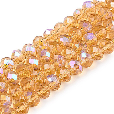 Electroplate Glass Beads Strands EGLA-A044-T8mm-L23-1