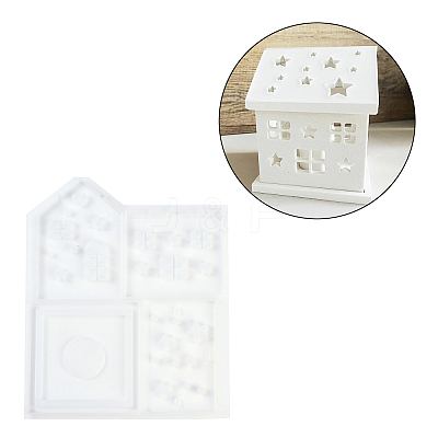 Patchwork House Christmas DIY Pendant Decoration Silicone Molds DIY-M057-01A-1