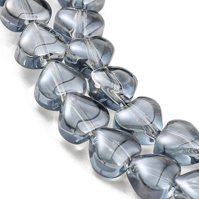 Pearl Luster Plated Electroplate Transparent Glass Beads Strands EGLA-G037-09A-PL01-1