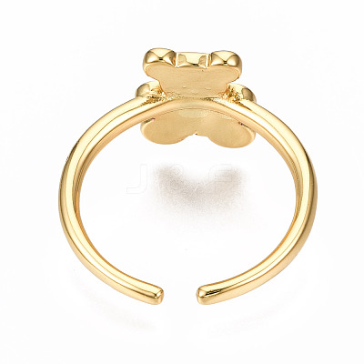 Brass Enamel Cuff Rings RJEW-N035-020-NF-1