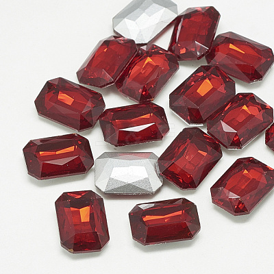 Pointed Back Glass Rhinestone Cabochons RGLA-T079-10x14mm-07-1