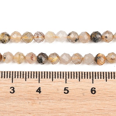 Natural Rutilated Quartz Beads Strands G-RM250104-E2-1