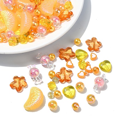 120Pcs 12 Styles Mixed Styles Acrylic Beads MACR-YW0003-05B-1