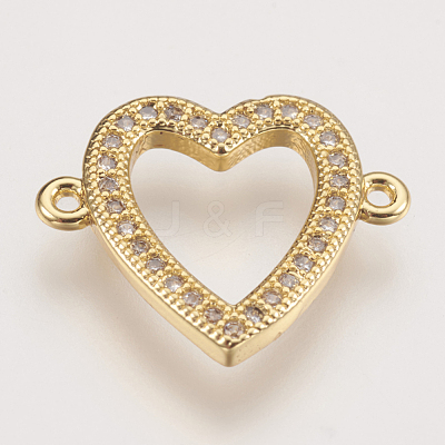 Brass Micro Pave Cubic Zirconia Links ZIRC-J020-08-1